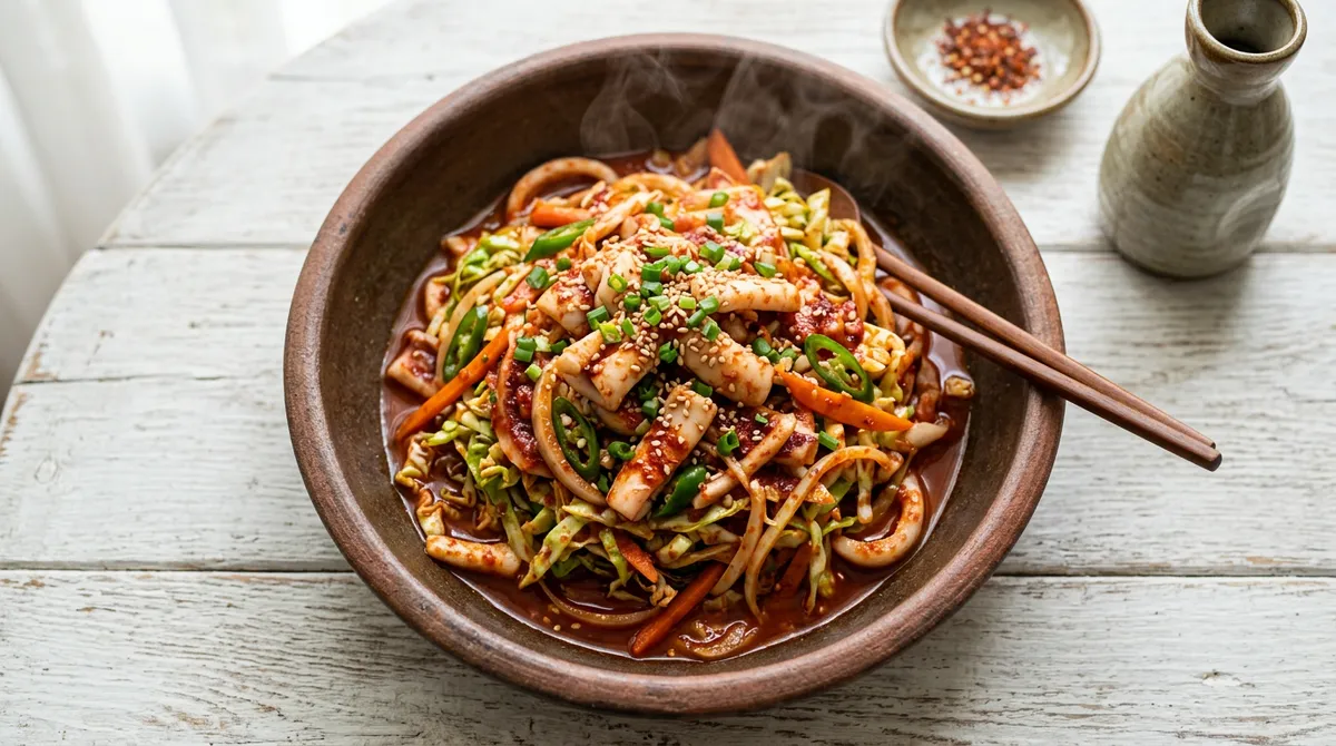 오징어무침, 찌니까 확실히 부드러워요