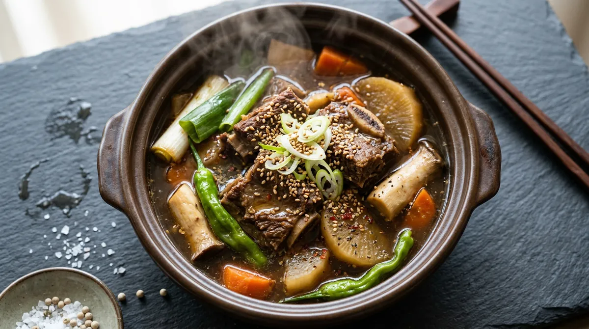 갈비찜, 육수 먼저 끓여서 갈비 넣고 두 번 조리하니까 고기가 진짜 부드러워요