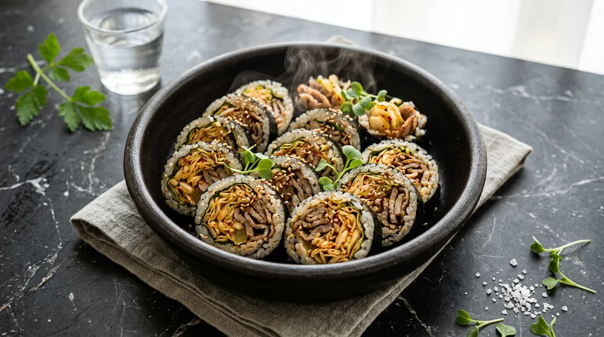 Diet Gimbap, Even with a Little Rice and Lots of Cabbage It's Really Delicious