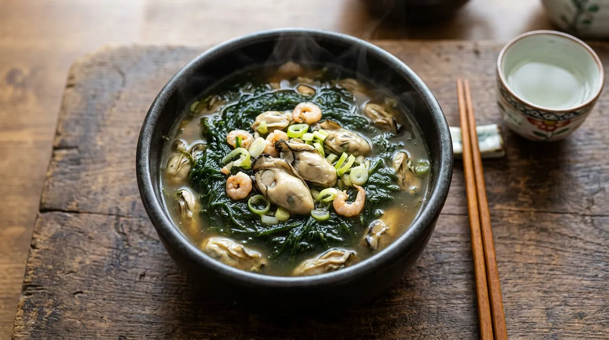 매생이 굴 국밥, 굴 먼저 볶아서 끓이면 국물이 진해요