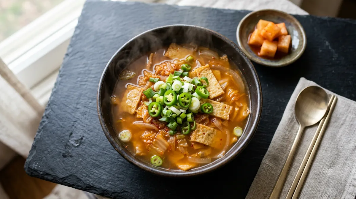Kimchi Fish Cake Soup - Stir-Frying the Kimchi Makes the Broth Completely Different