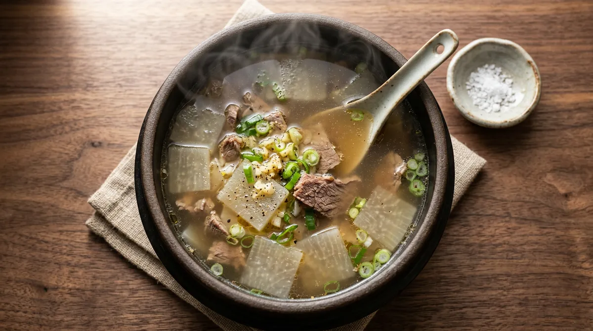Beef and Radish Soup, Adding Water in Two Stages Makes the Broth Rich