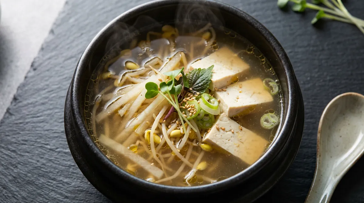 콩나물두부국, 새우젓 국물 한 숟갈이 감칠맛 핵심이에요