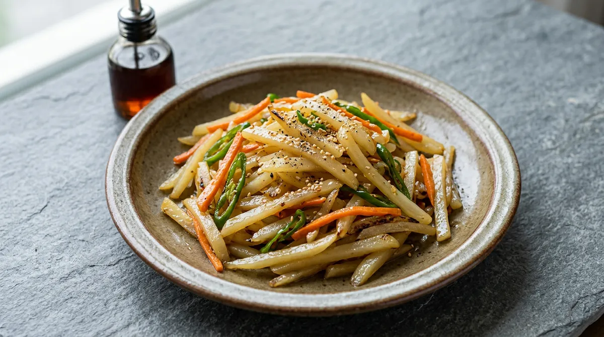 Shredded Potato Stir-Fry – Soaking in Salted Water Before Frying Makes It Chewy and Delicious