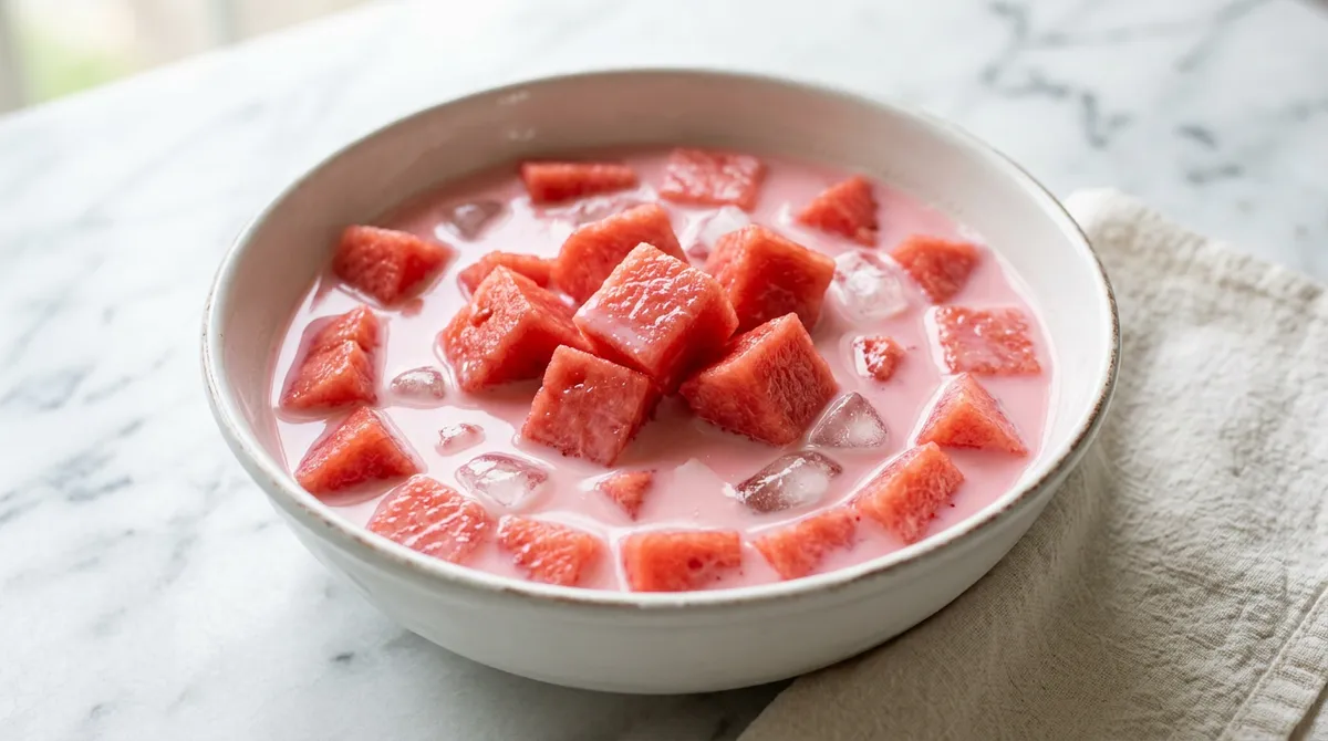 Watermelon Punch with Strawberry Milk - Beautiful Color and Even More Delicious