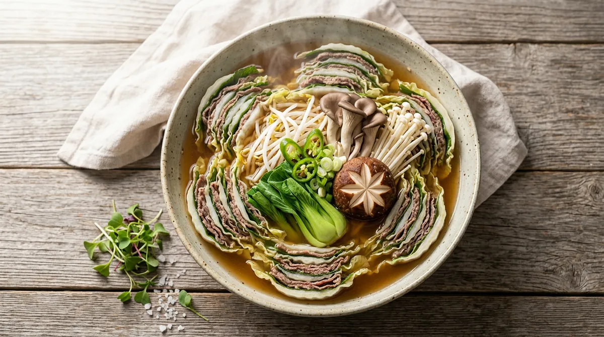 밀푀유나베, 생생우동 액상스프만 쓰는데 국물이 진짜 맛있어요