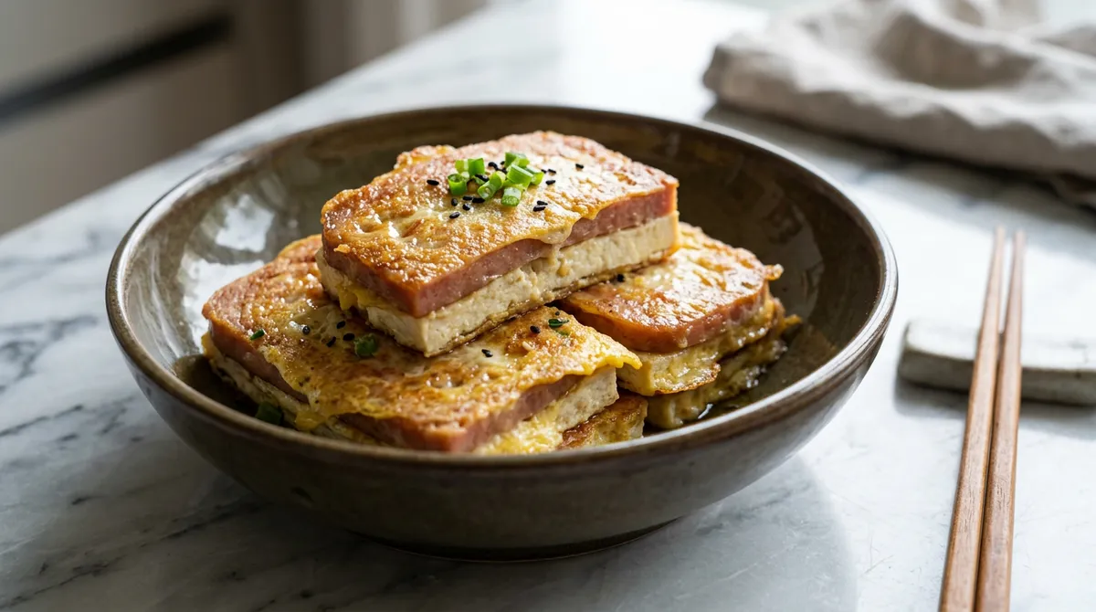 Spam Tofu Jeon (Pan-Fried Spam and Tofu)