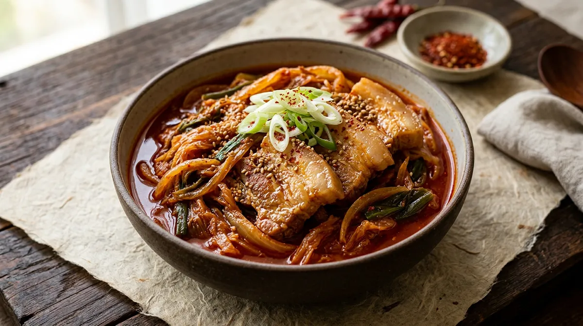 김치수육, 들기름 넣고 한 번 더 끓이니까 진짜 부드러워요