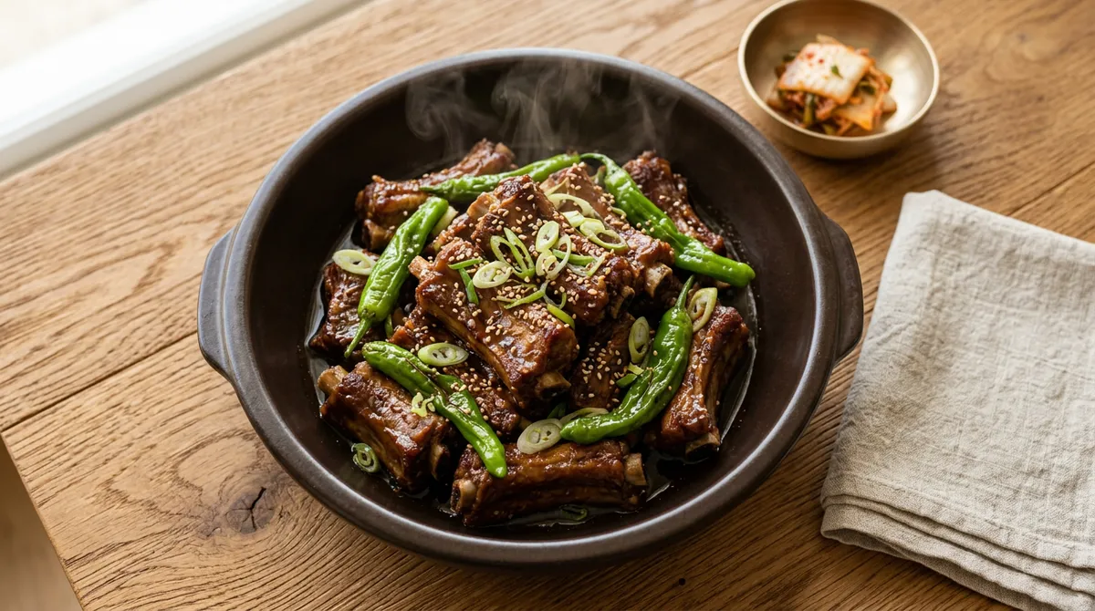 집에서 만드는 등갈비조림, 삶기 전에 된장 넣으니까 잡내가 싹 없어요