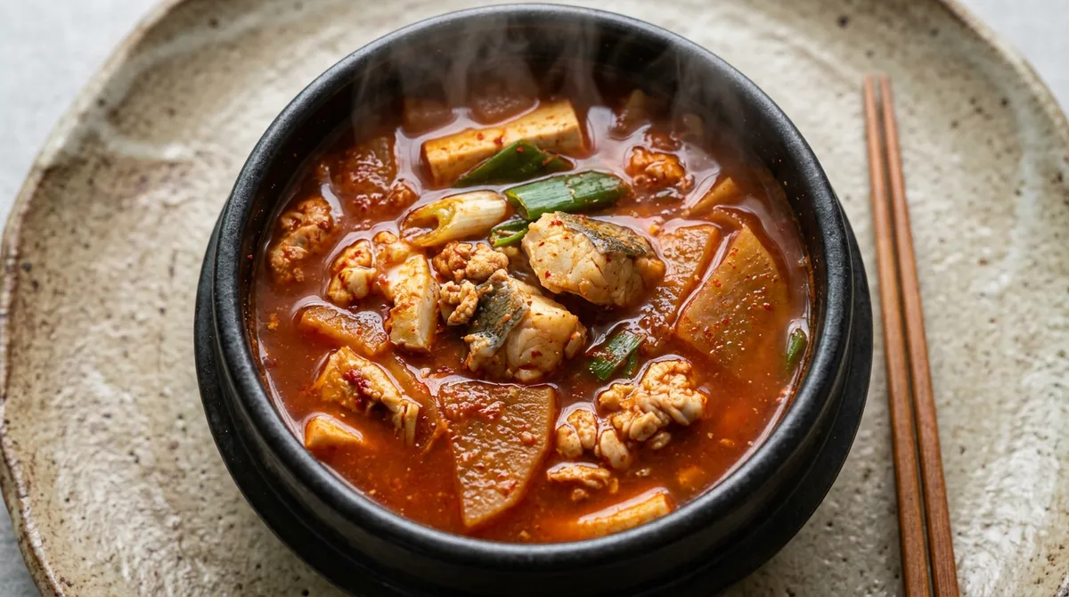 Frozen Pollock Stew, Stir-Frying the Radish with Gochujang First Makes the Broth Rich and Spicy