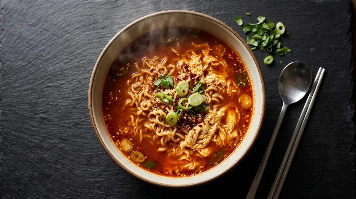 Ramen Noodles - Adding Gochujang and Garlic Makes It Perfectly Salty, Spicy, and Delicious