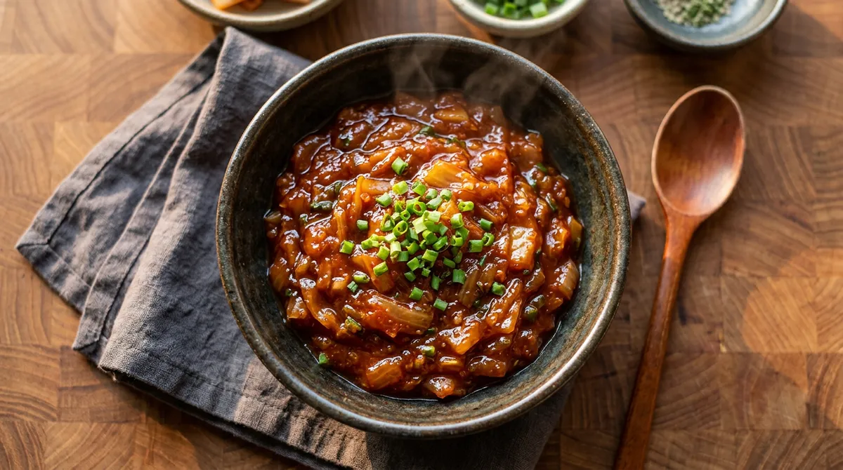 김치잼, 김치 졸이면 이게 삼겹살이랑 그냥 킬러 조합이에요