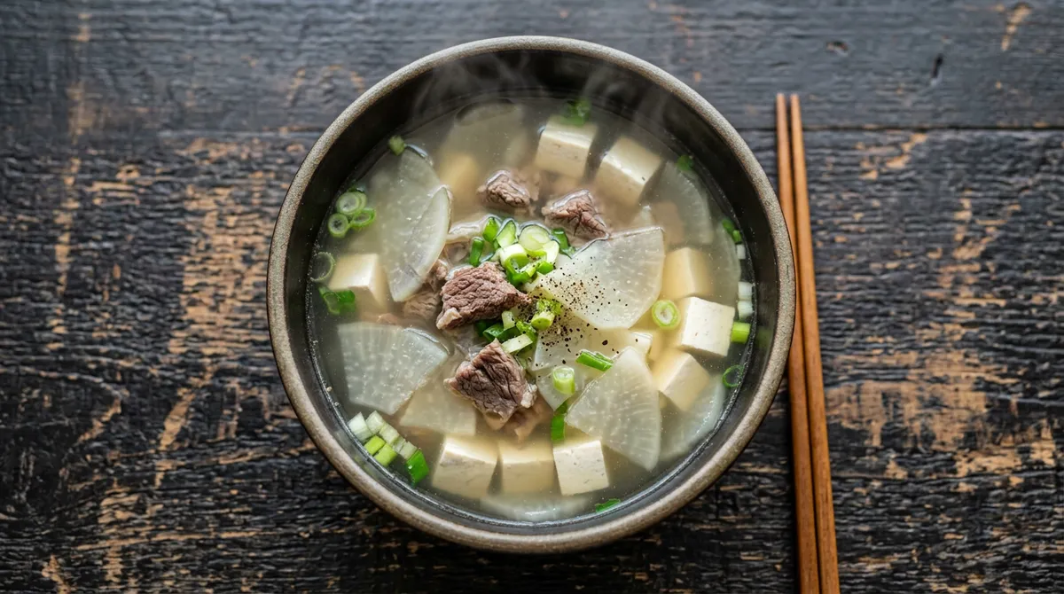 Clear Beef and Radish Soup, Blanching the Beef First Makes the Broth Clean and Clear