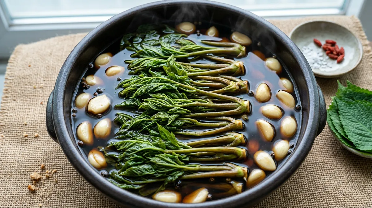두릅장아찌, 장물 식힌 다음 소주 넣으니까 오래 두고 먹어요