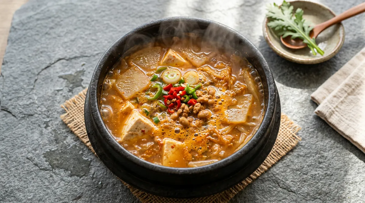 청국장찌개, 된장 한 숟갈 넣었더니 누린내가 싹 없어지고 진짜 구수해요