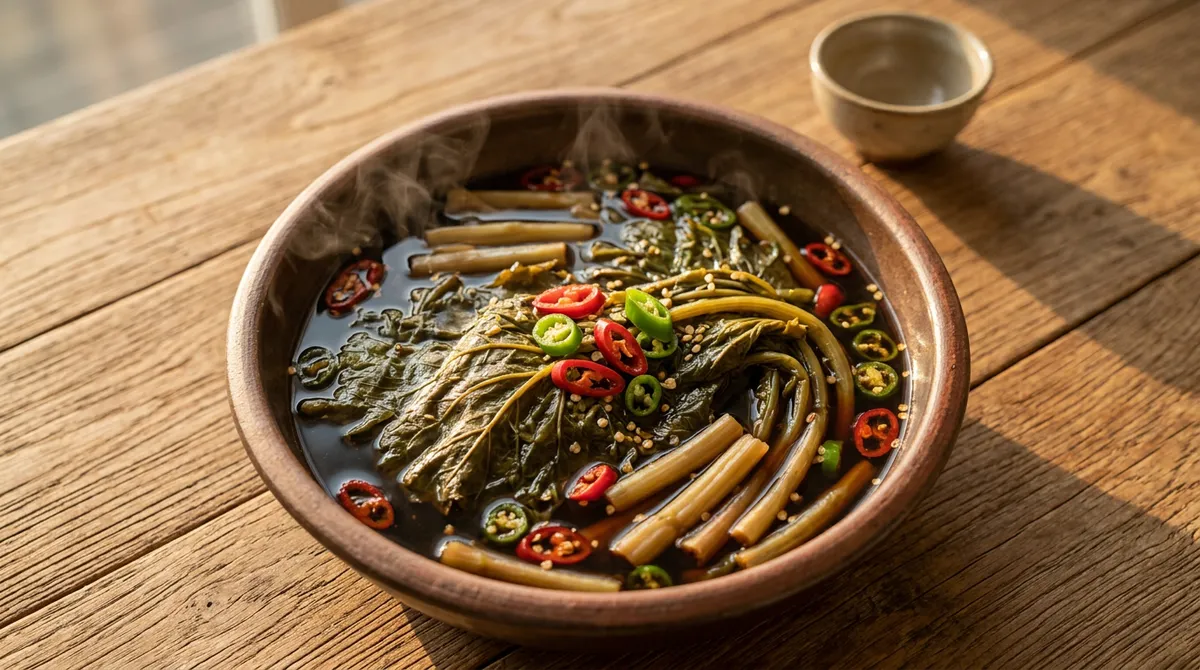 머위장아찌, 장물을 칼칼하게 끓여서 담그는 게 포인트예요