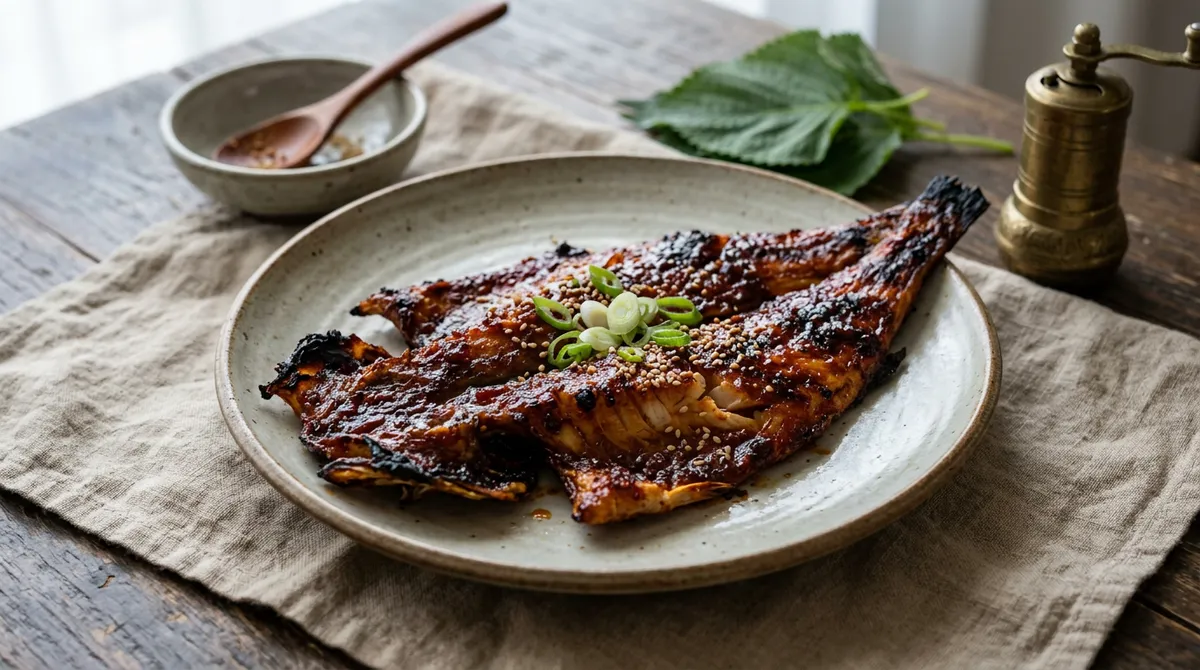 황태구이, 찹쌀가루 뿌리니까 양념이 쫙 붙어요