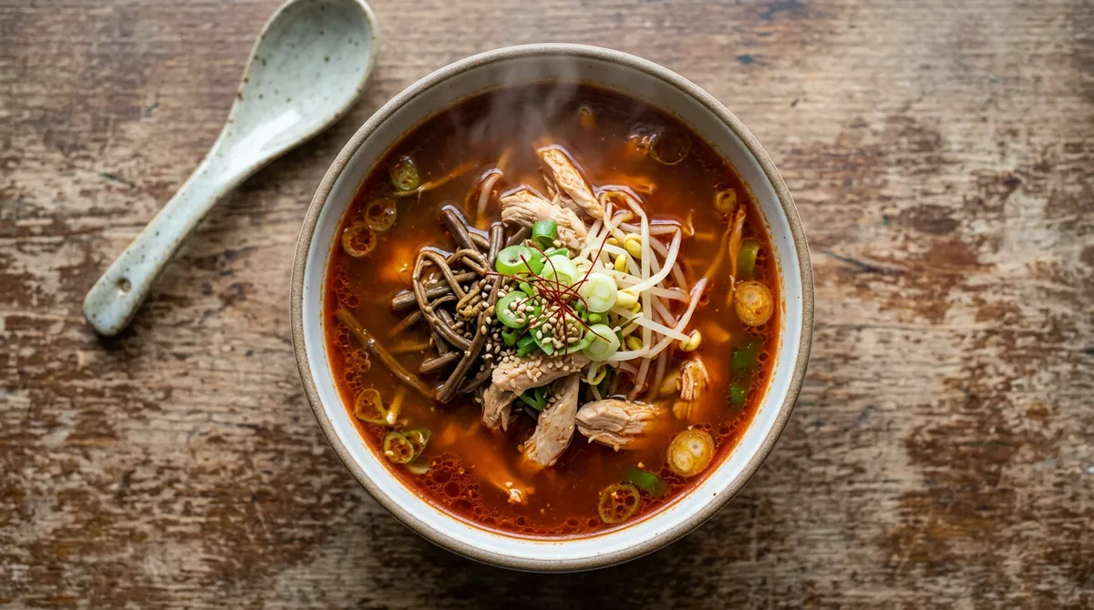 닭개장, 10분 재워서 끓이니까 육수 맛이 완전히 달라요