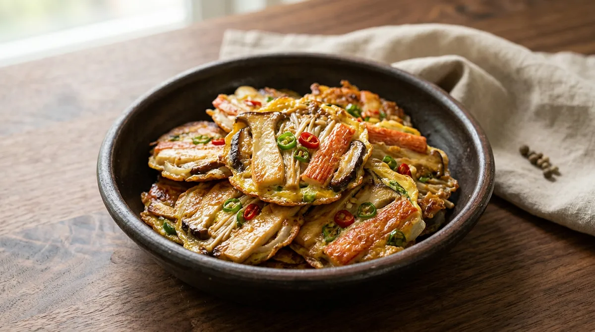 야채버섯전, 맛살 넣었더니 아이들이 먼저 집어먹더라고요
