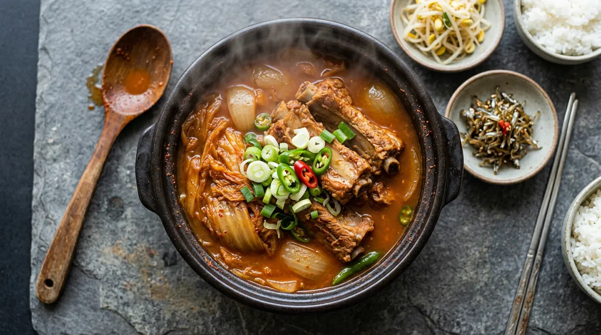 김치등갈비찜, 냄비에 식용유 바르고 찌니까 밥 5공기 먹었어요