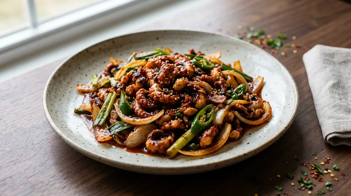Nakji Bokkeum (Stir-Fried Webfoot Octopus) - Pre-Boiling the Sauce Prevents Excess Liquid and Gives the Perfect Stir-Fry