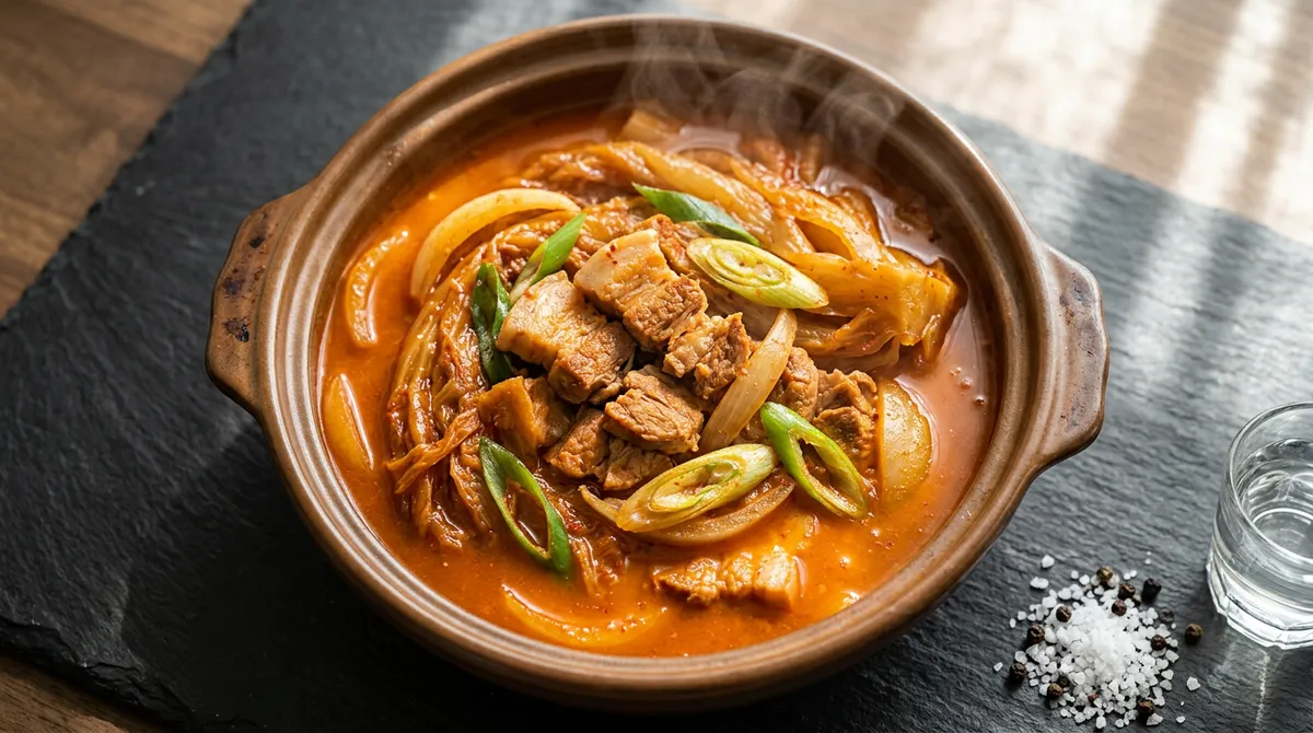 Kimchi Jjim - Rendering Pork Belly Fat First Makes All the Difference