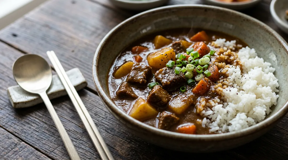 소고기 카레, 양파 10분 이상 볶는 게 진짜 맛 차이 만들어요