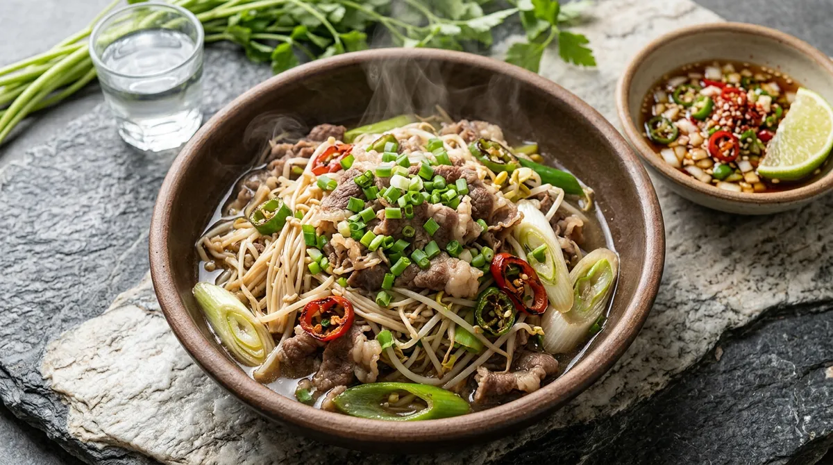 차돌박이볶음, 라임초간장 찍어 먹으니까 완전 새로운 맛이에요