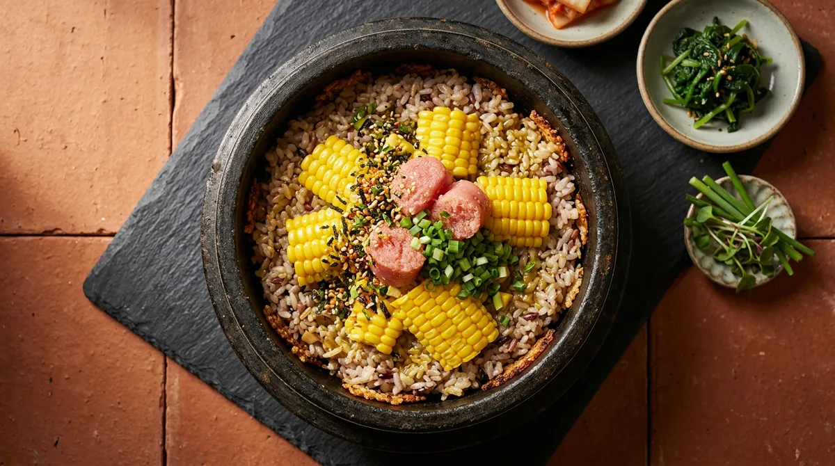 명란 옥수수 솥밥, 잡곡이라 식감도 좋고 명란이랑 옥수수가 찰떡이에요