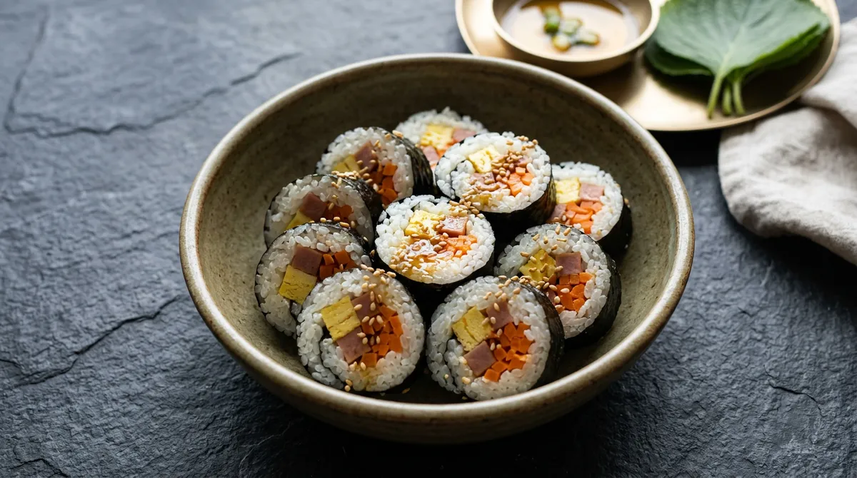 꼬마김밥, 처음 만드는데도 생각보다 쉽게 예쁘게 나왔어요