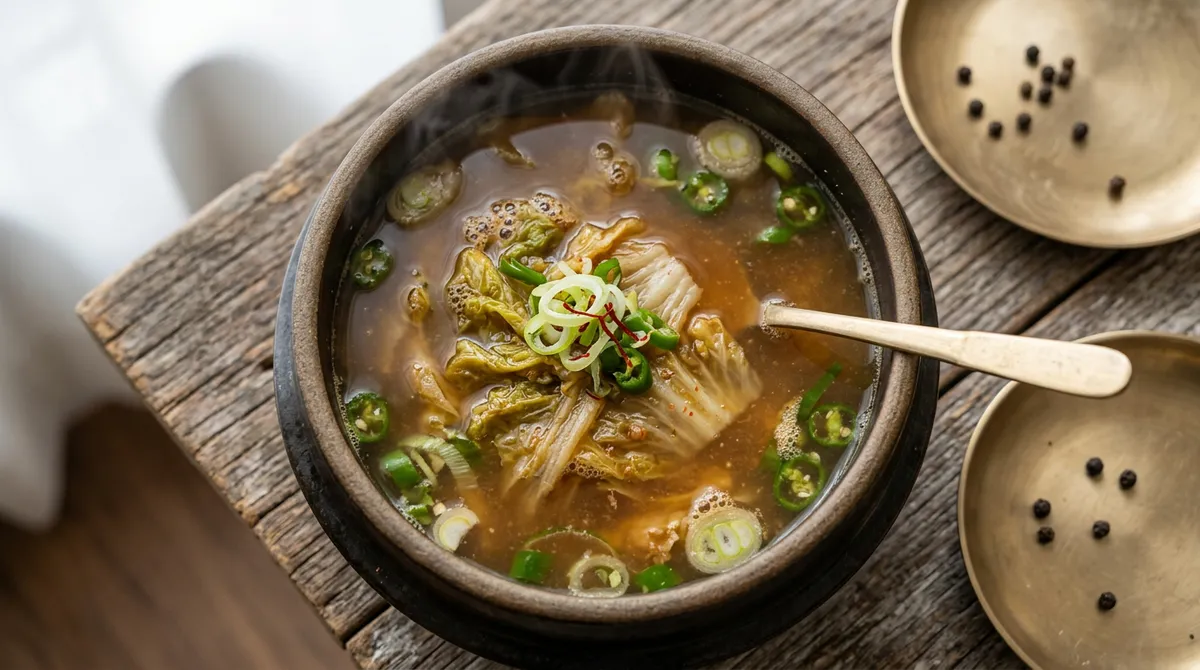 배추된장국, 배추 양념에 버무려서 끓이니까 맛이 달라요