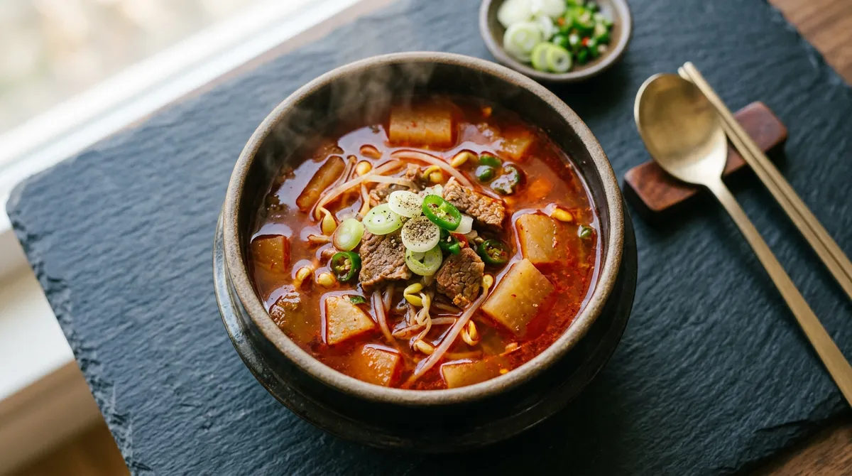 Spicy Beef and Radish Soup - Rendering Chili Oil First Takes the Heat to Another Level