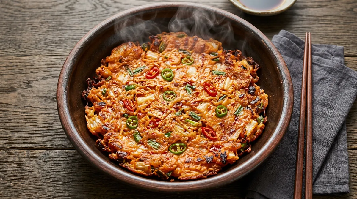 김치전, 반죽 냉장고에 10분 재우니까 겉이 진짜 바삭해요
