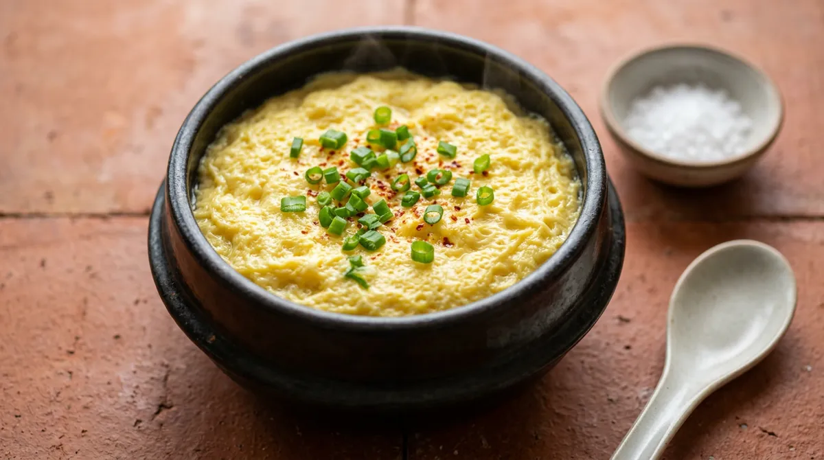 Gyeran-jjim (Korean Steamed Eggs), Stirring in One Direction in a Clay Pot Makes Them Perfectly Fluffy