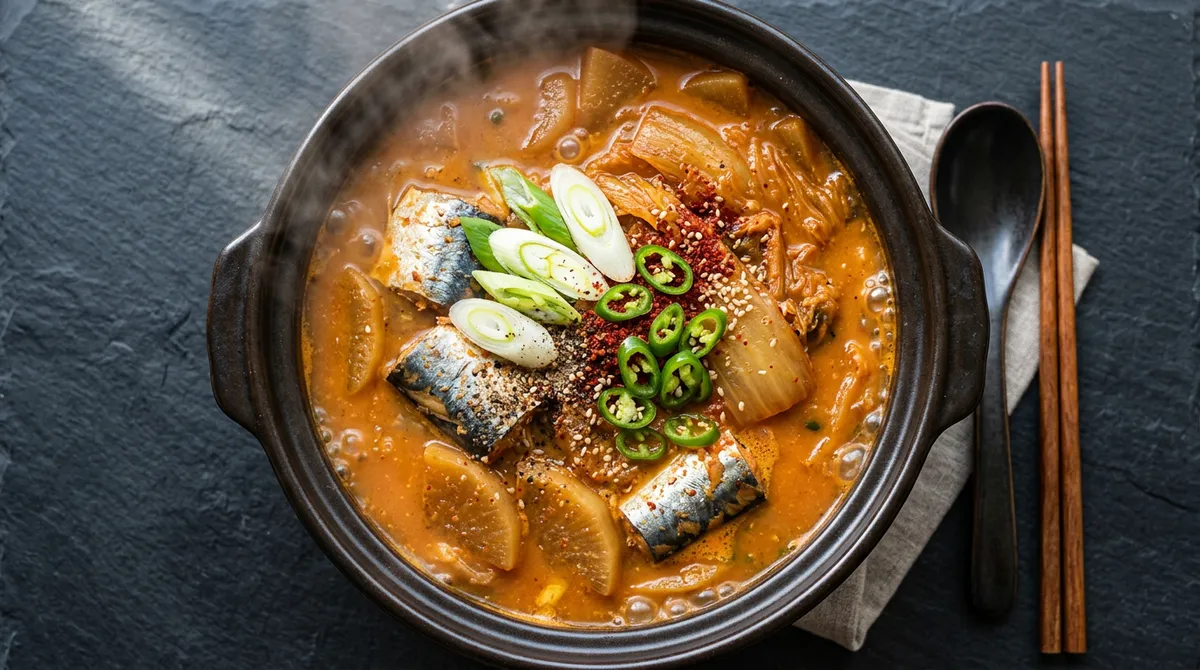 Pacific Saury Kimchi Stew - Just One Tablespoon of Butter Makes the Broth Deeply Rich