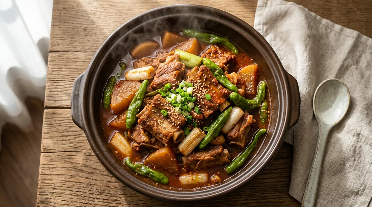 돼지갈비찜, 초벌에 간장 넣으니까 잡내가 사라져요