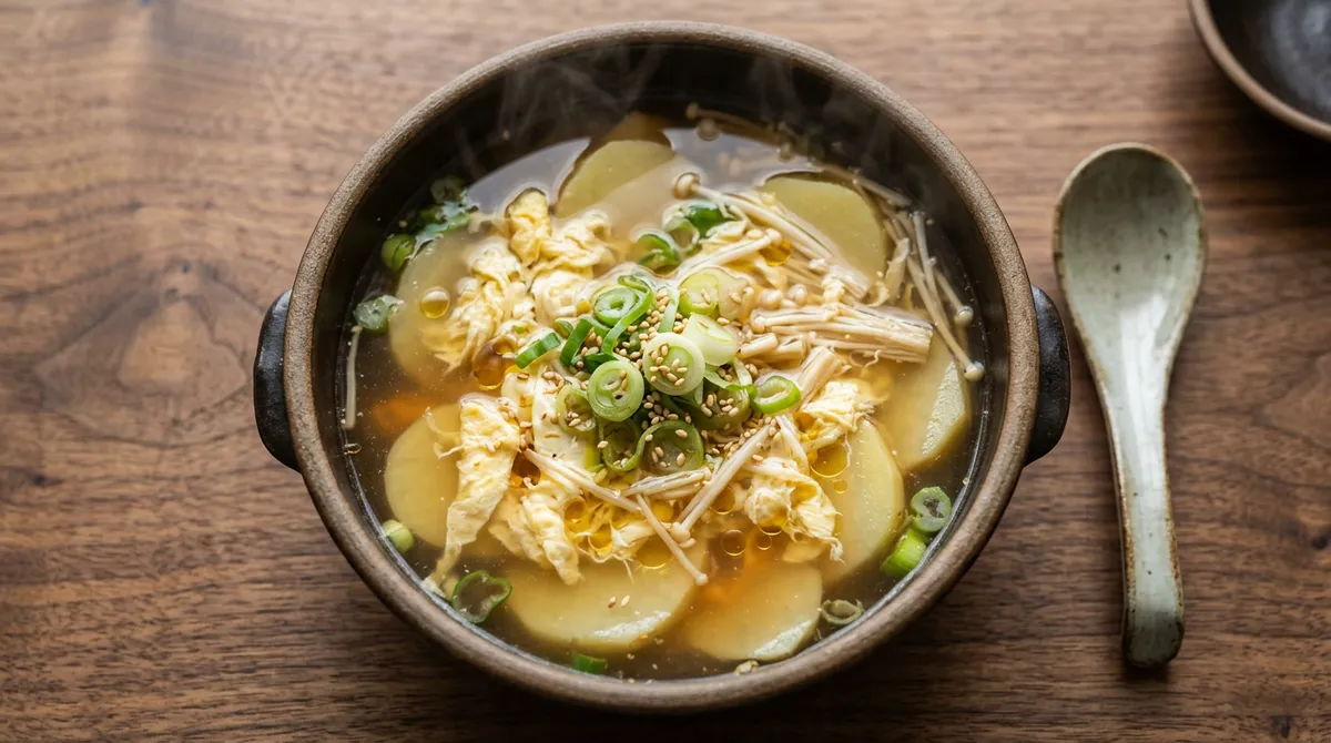 Potato and Egg Soup, Cold Water Soaking Gives You a Clear and Tasty Broth