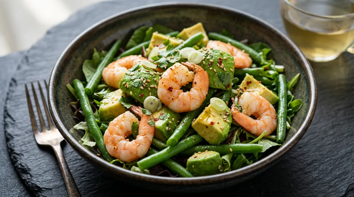 Shrimp and Avocado Salad - Soy Sauce and Sesame Oil Dressing Makes It Nutty and Refreshing
