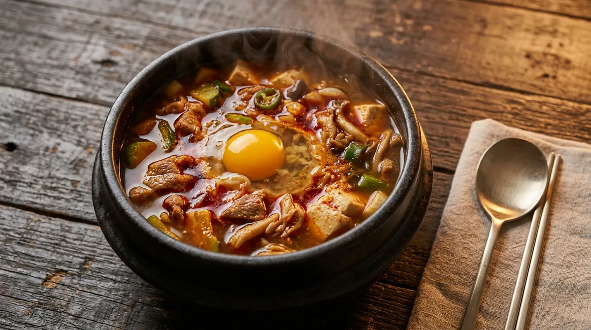 순두부찌개, 간수 제대로 빼고 황태채 넣었더니 국물이 깊어졌어요