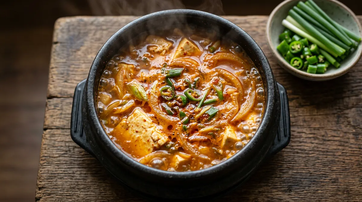 두부찌개, 들기름에 볶다가 끓이니까 두부만 넣어도 맛 나요