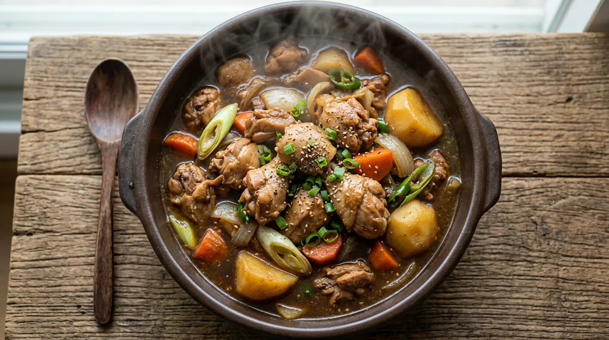 돼지갈비양념으로 만든 찜닭, 초벌하니까 잡내 없이 부드러워요