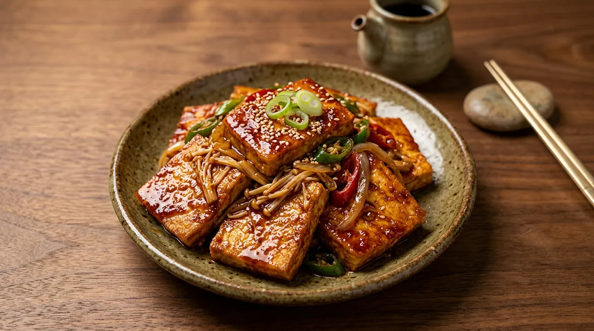두부조림, 먼저 노릇하게 부치고 조리니까 부서지지 않아요