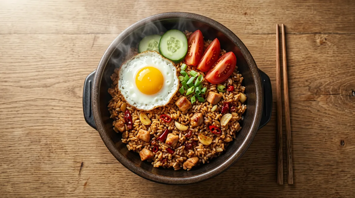 나시고랭, 삼발이랑 코인육수 넣으니까 현지 맛 그대로 나와요
