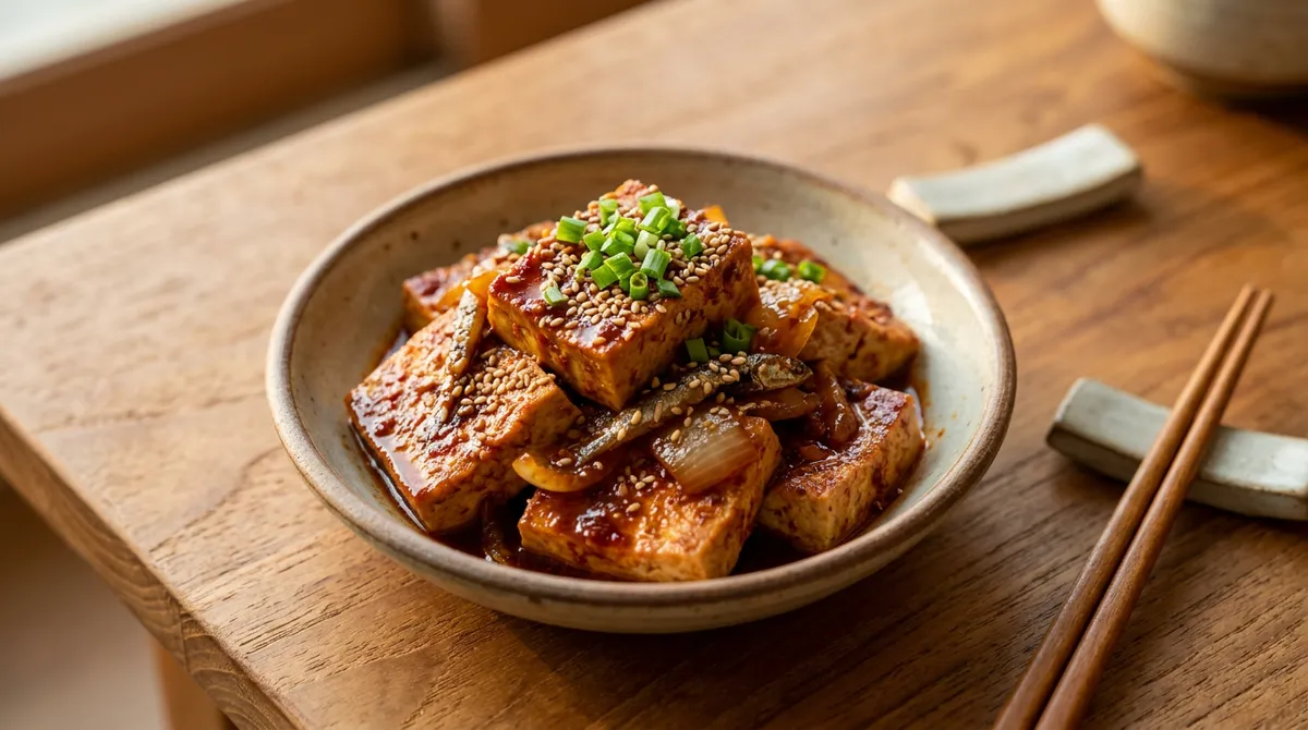 두부조림, 두부 먼저 부치고 물 잠깐만 넣어 졸이니까 달랐어요