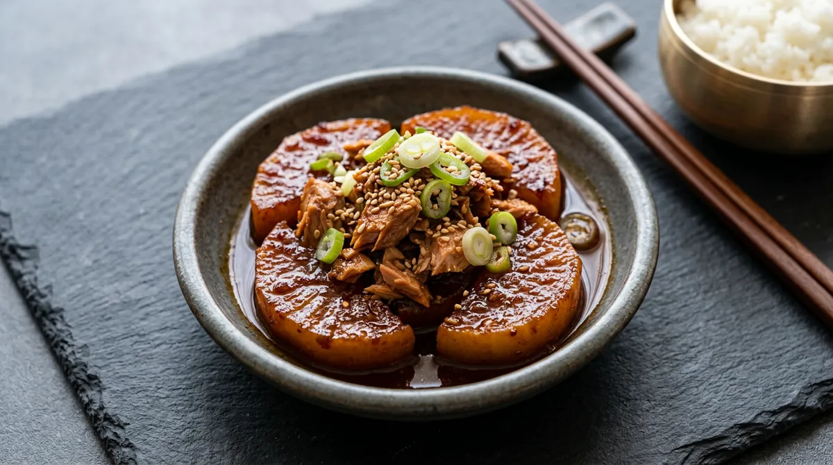 참치무조림, 무 깔고 소스 붓고 끓이기만 하면 되는데 진짜 밥도둑이에요