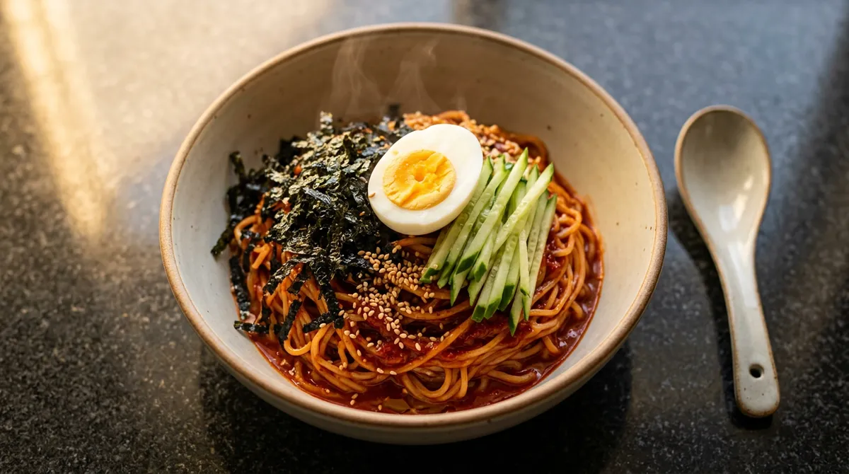 비빔국수, 소스 비율 딱 맞추니까 팔도비빔면 안 부럽더라고요