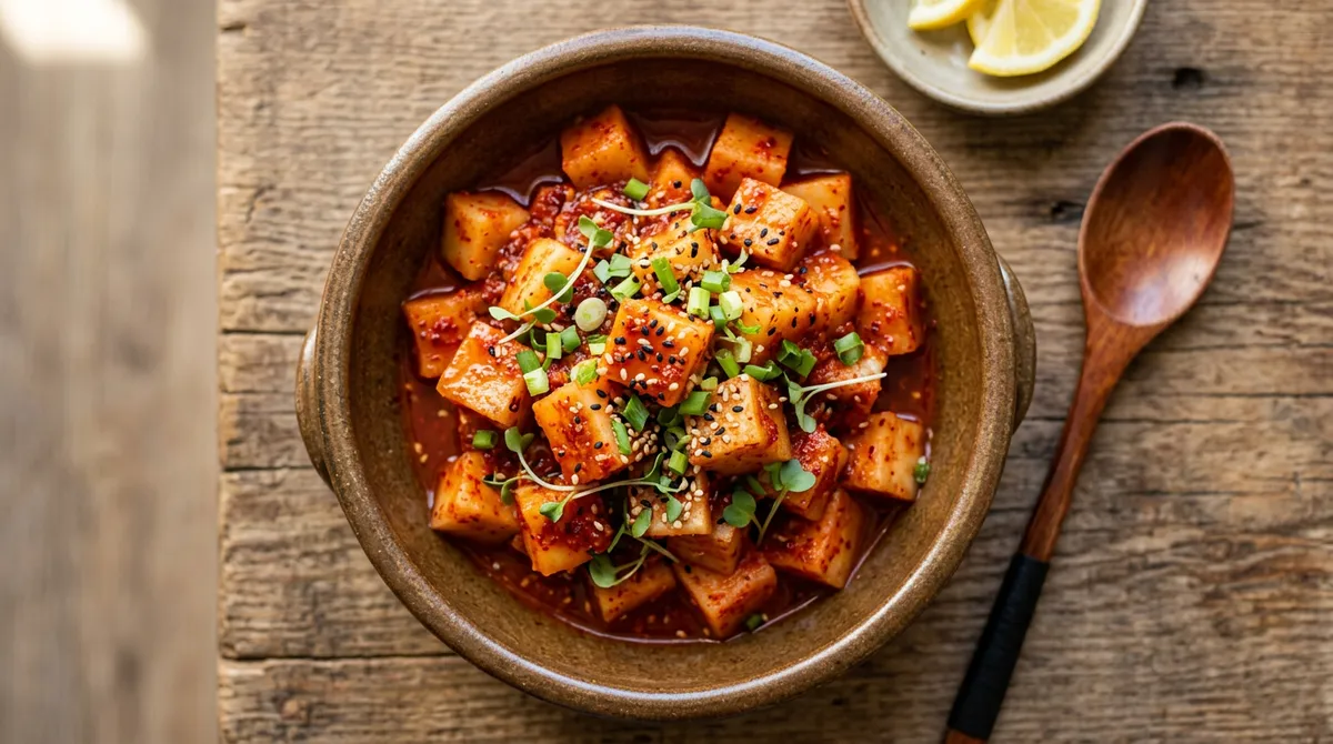 깍두기, 초장 조금 넣었더니 왜 이제야 알았나 싶어요