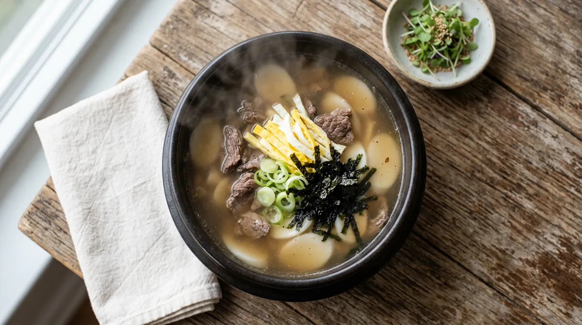 소고기 떡국, 고기 먼저 졸이면 국물이 진짜 달라요