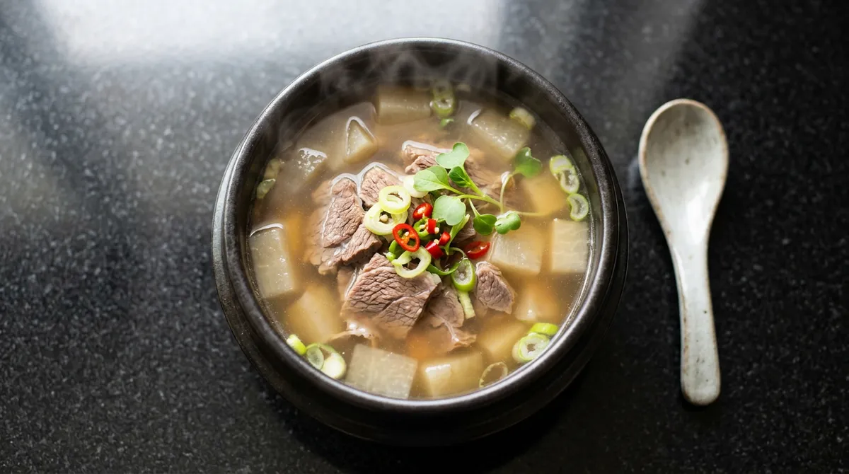 Beef and Radish Soup - Blanching the Meat First Gives a Clear and Clean Broth