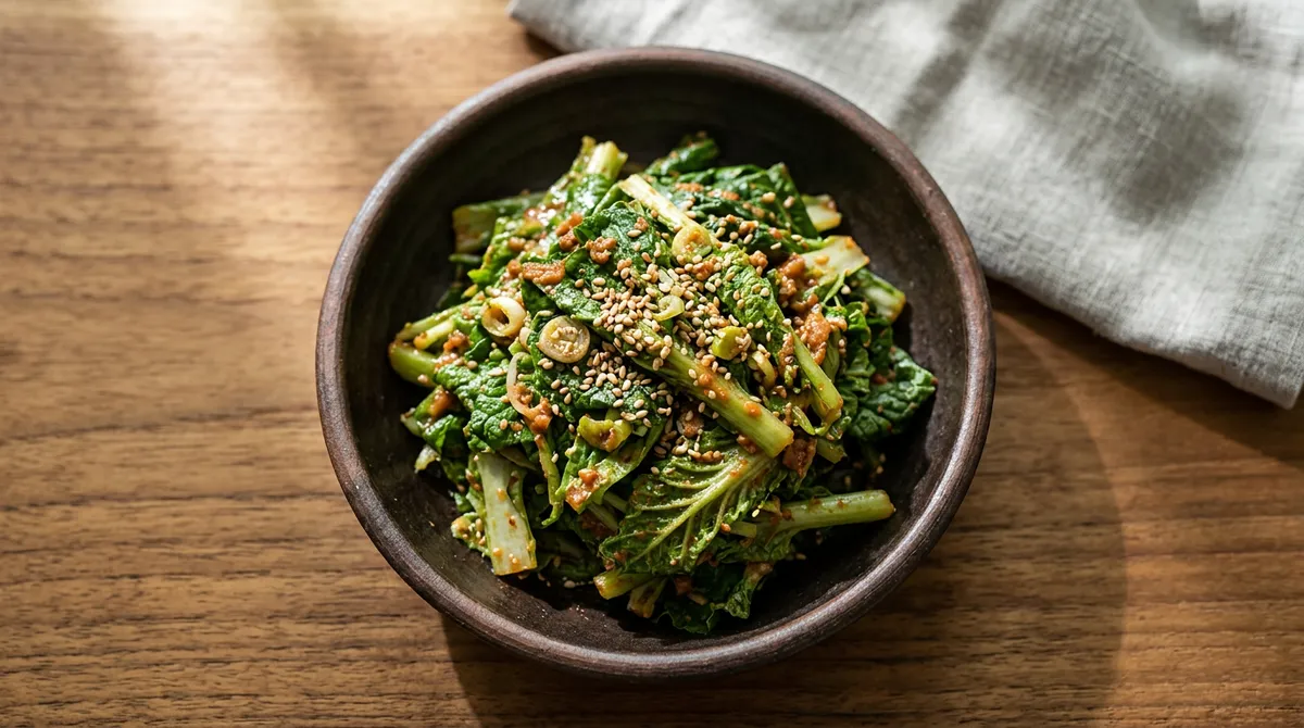봄동무침, 된장 넣었더니 깊은 맛이 확 달라졌어요